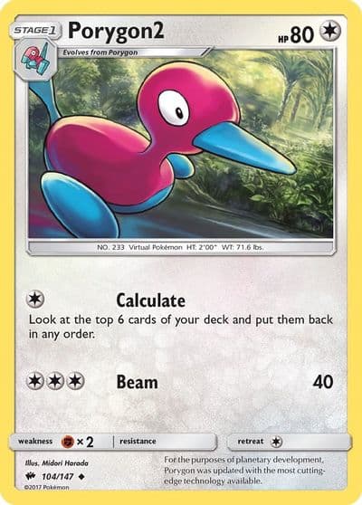 Porygon2 SM - Burning Shadows Pokemon card