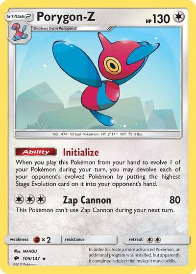 Porygon-Z SM - Burning Shadows Pokemon card