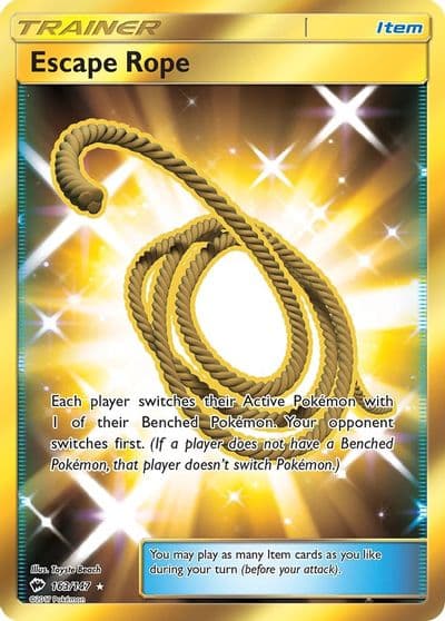 Escape Rope (Secret) SM - Burning Shadows Pokemon card