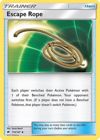 Escape Rope SM - Burning Shadows Pokemon card