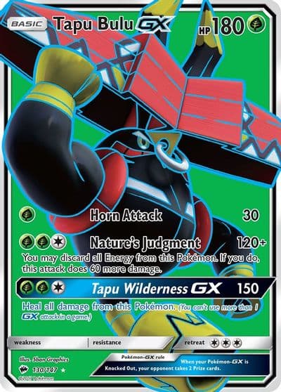 Tapu Bulu GX (Full Art) SM - Burning Shadows Pokemon card