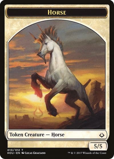 Horse Zombie Double sided Token Hour of Devastation Magic card