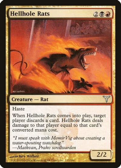 Hellhole Rats Dissension Magic card