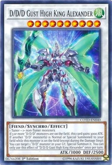 D D D Gust High King Alexander Code of the Duelist Yu-Gi-Oh! card