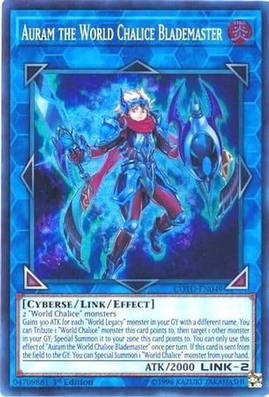 Auram the World Chalice Blademaster Code of the Duelist Yu-Gi-Oh! card