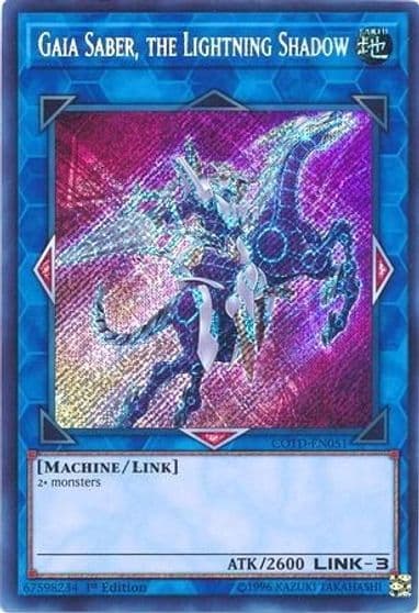 Gaia Saber the Lightning Shadow Code of the Duelist Yu-Gi-Oh! card