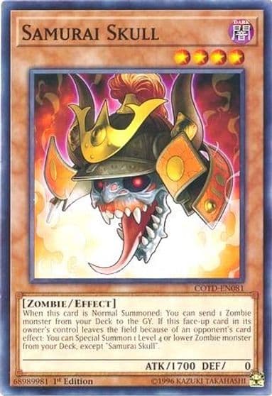 Samurai Skull Code of the Duelist Yu-Gi-Oh! card