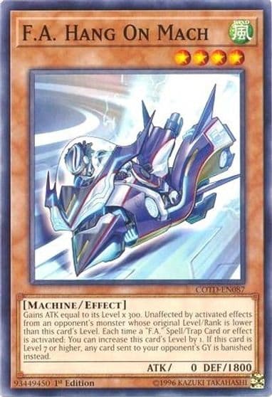 FA Hang On Mach Code of the Duelist Yu-Gi-Oh! card
