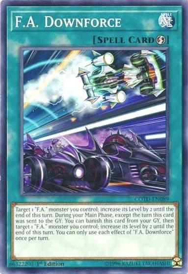 FA Downforce Code of the Duelist Yu-Gi-Oh! card
