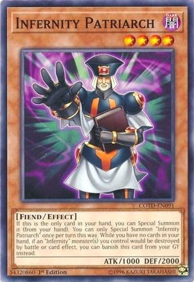 Infernity Patriarch Code of the Duelist Yu-Gi-Oh! card