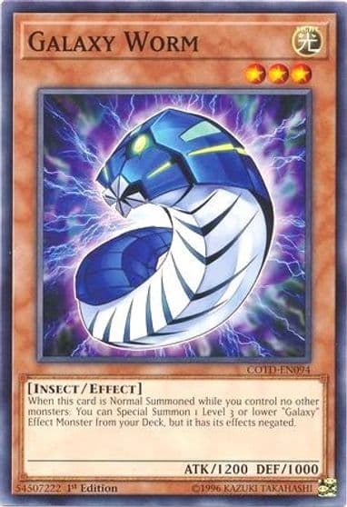Galaxy Worm Code of the Duelist Yu-Gi-Oh! card