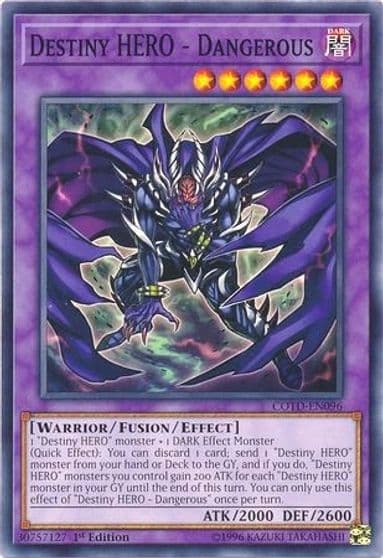 Destiny HERO Dangerous Code of the Duelist Yu-Gi-Oh! card
