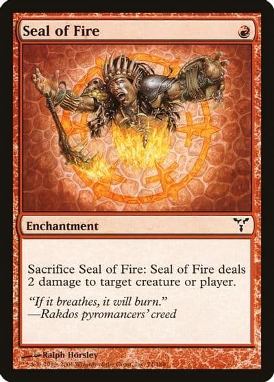 Seal of Fire Dissension Magic card