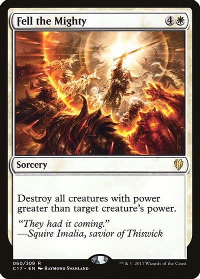 Fell the Mighty Commander 2017 Magic card