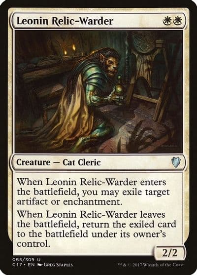 Leonin Relic Warder Commander 2017 Magic card