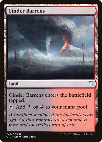 Cinder Barrens Commander 2017 Magic card
