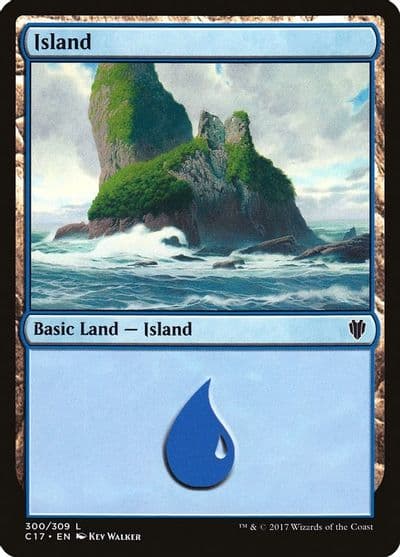 Island 300 Commander 2017 Magic card