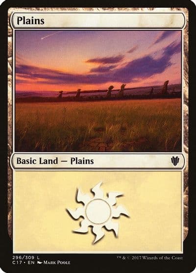 Plains 296 Commander 2017 Magic card