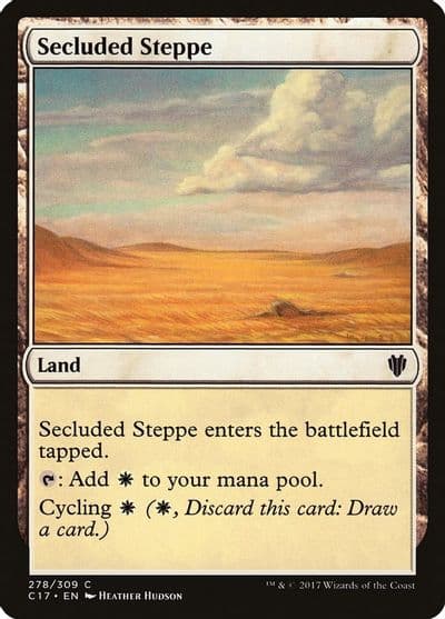 Secluded Steppe Commander 2017 Magic card
