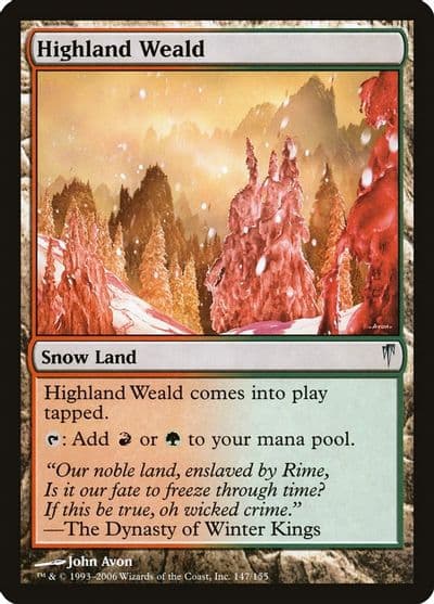 Highland Weald Coldsnap Magic card
