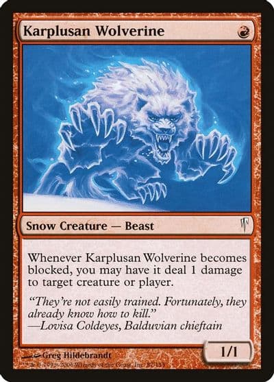 Karplusan Wolverine Coldsnap Magic card