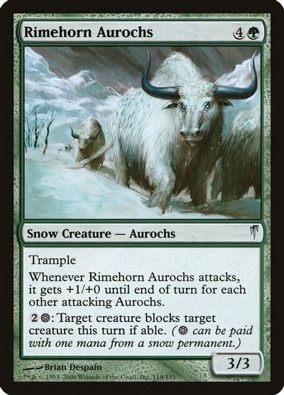 Rimehorn Aurochs Coldsnap Magic card