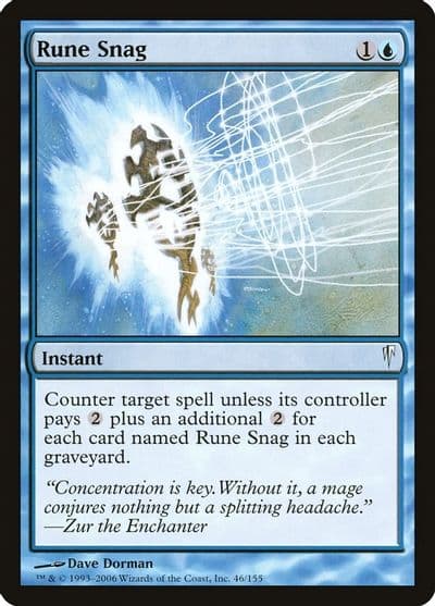 Rune Snag Coldsnap Magic card