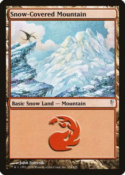 Snow Covered Mountain Coldsnap Magic card