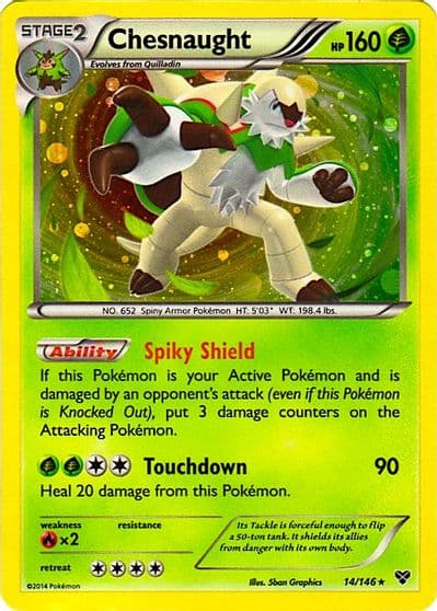 Chesnaught (Cosmos Holo) Blister Exclusives Pokemon card