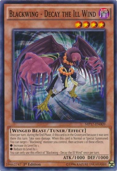 Blackwing Decay the Ill Wind 2017 Mega-Tins Mega Pack Yu-Gi-Oh! card