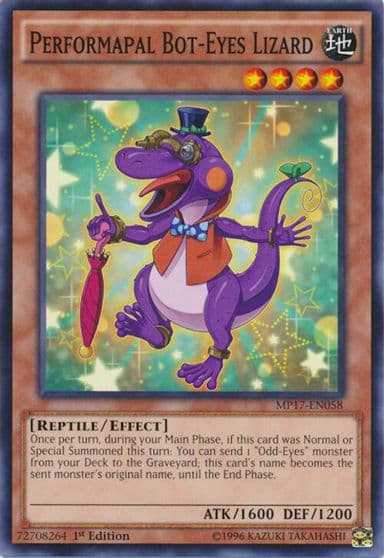 Performapal Bot Eyes Lizard 2017 Mega-Tins Mega Pack Yu-Gi-Oh! card