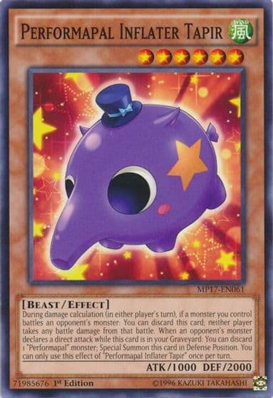 Performapal Inflater Tapir 2017 Mega-Tins Mega Pack Yu-Gi-Oh! card