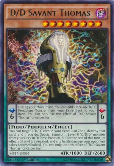 D D Savant Thomas 2017 Mega-Tins Mega Pack Yu-Gi-Oh! card