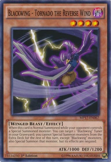 Blackwing Tornado the Reverse Wind 2017 Mega-Tins Mega Pack Yu-Gi-Oh! card