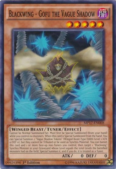 Blackwing Gofu the Vague Shadow 2017 Mega-Tins Mega Pack Yu-Gi-Oh! card