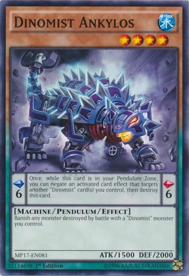 Dinomist Ankylos 2017 Mega-Tins Mega Pack Yu-Gi-Oh! card