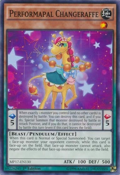 Performapal Changeraffe 2017 Mega-Tins Mega Pack Yu-Gi-Oh! card
