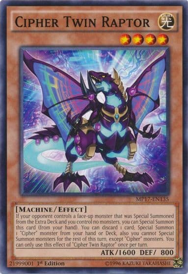 Cipher Twin Raptor 2017 Mega-Tins Mega Pack Yu-Gi-Oh! card