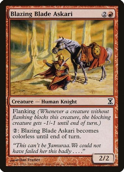 Blazing Blade Askari Time Spiral Magic card