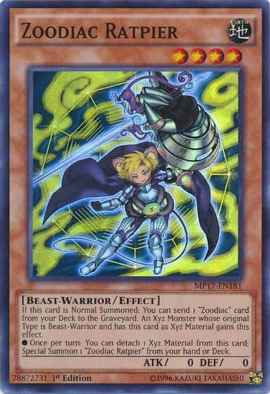 Zoodiac Ratpier 2017 Mega-Tins Mega Pack Yu-Gi-Oh! card