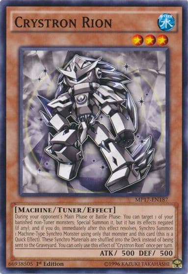 Crystron Rion 2017 Mega-Tins Mega Pack Yu-Gi-Oh! card