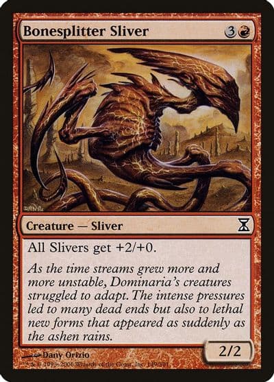 Bonesplitter Sliver Time Spiral Magic card