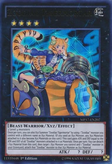 Zoodiac Tigermortar 2017 Mega-Tins Mega Pack Yu-Gi-Oh! card