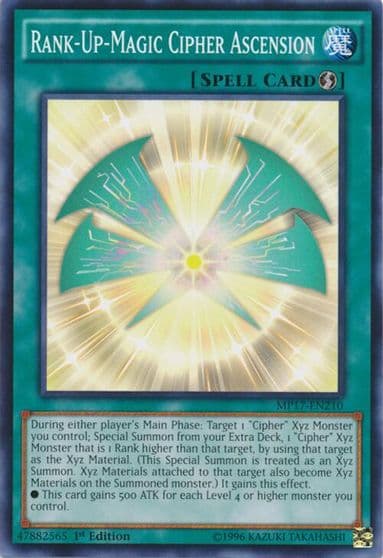 Rank Up Magic Cipher Ascension 2017 Mega-Tins Mega Pack Yu-Gi-Oh! card