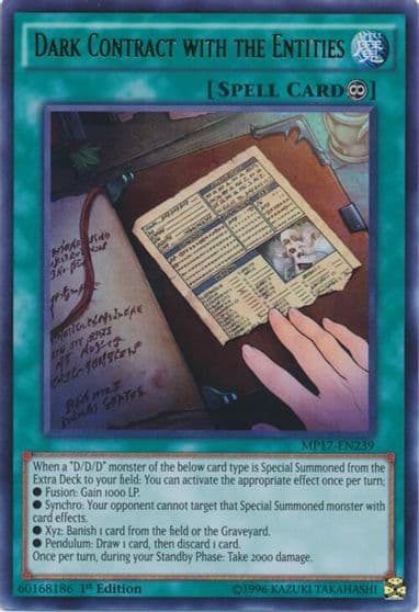 Dark Contract with the Entities 2017 Mega-Tins Mega Pack Yu-Gi-Oh! card