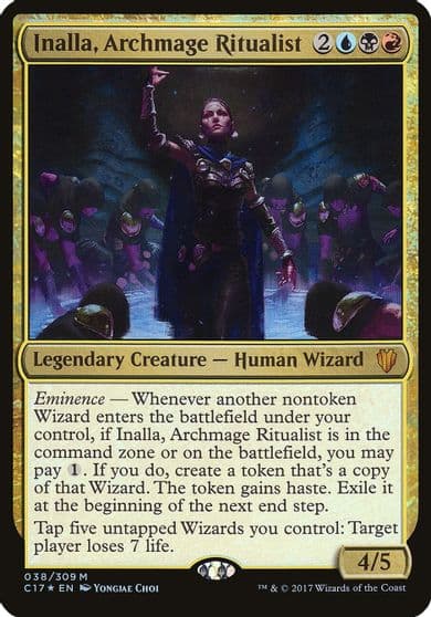 Inalla Archmage Ritualist Commander 2017 Oversize Cards Magic card