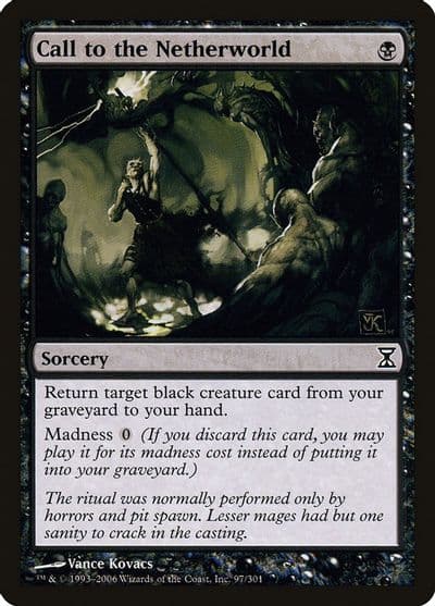 Call to the Netherworld Time Spiral Magic card