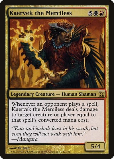 Kaervek the Merciless Time Spiral Magic card