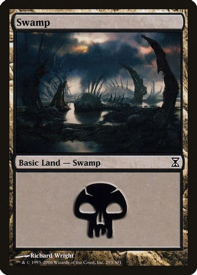 Swamp 293 Time Spiral Magic card