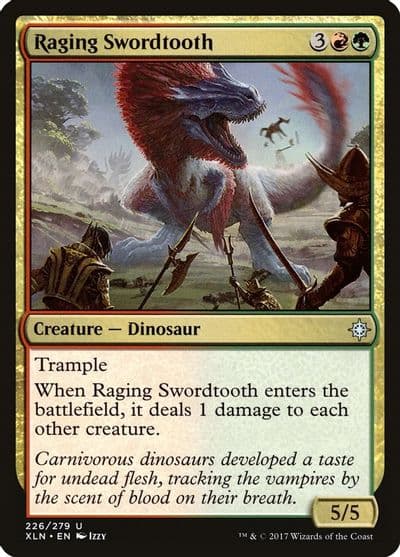 Raging Swordtooth Ixalan Magic card